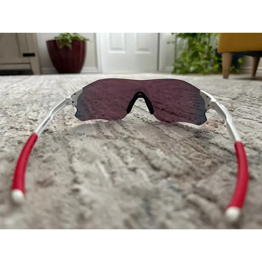 Oakley Evzero Path Polished White with Prizm Road (worn lenses)